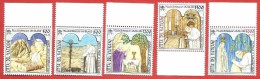 VATICANO MNH - 2001 - Pellegrinaggi Giubilari Del Santo Padre - £ VARI - S. 1239 - 1243 - Gebruikt