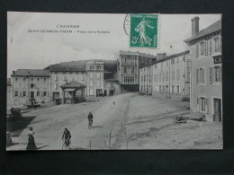Delcampe - Ref3928 JU CPA Animée De St Germain L'Herm (Auvergne) - Place De La Rodade - Café Gendarmerie  - 1910 Fabre éditeur - Polizei - Gendarmerie