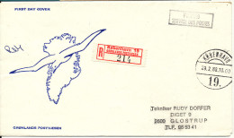 Greenland Registered Cover Sent Service Des Postes Copenhagen Grönlands Postvaesen 29-2-1980 - Storia Postale