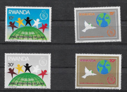 RWANDA 1986 - Année Internationale De La Paix, Colombes, Noël 86 - 4 Val Neuf // Mnh - Ongebruikt