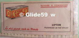 Buvard LIPTON - Planteurs De Thé Ceylan - La Plus Grande Vente Du Monde - Koffie En Thee