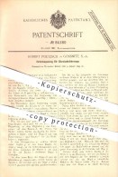 Original Patent - Robert Poetzsch In Gössnitz , S.-A. , 1895 , Seitenkupplung Für Eisenbahnfahrzeuge , Eisenbahn !!! - Gössnitz