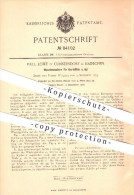 Original Patent - Paul Löwe In Cunnersdorf B. Hainichen , 1895 , Waschmaschine Für Kartoffeln , Haushalt !!! - Hainichen