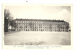 Delcampe - Cp, Militaria, ANgers, Caserne Du 6è Régiment Du Génie, Cour D´Honneur Et Bâtiment Du 2è Bataillon - Kasernen