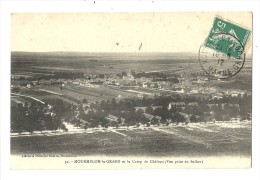 Delcampe - Cp, Militaria, Mourmelon-le-Grand, Et Le Camp De Châlons, Vue Prise En Ballon, Voyagée 1912 - Kasernen