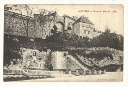 Delcampe - Cp, 52, Langres, Porte Du Marché, Voyagée - Langres