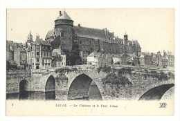 Delcampe - Cp, 53, Laval, Le Château Et Le POnt Vieux - Laval