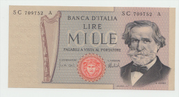 Italy 1000 Lire 1975 AUNC++ Banknote G. Verdi Pick 101d 101 D - 1000 Lire