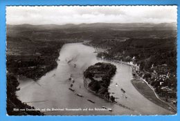 Bad Honnef - S/w Blick Vom Drachenfels Auf Nonnenwerth - Bad Honnef