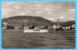 Bad Hönningen - S/w Ortsansicht 1 Mit Schiff Ausflugsdampfer - Bad Hoenningen