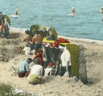 Bensersiel Spielenden Kinder Mit Strandkorb Coloriert 18.10.1965 - Esens