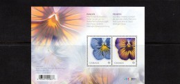 Delcampe - CANADA -- 2015  Bloc Pensées  ( Fleurs ) - Blocks & Kleinbögen