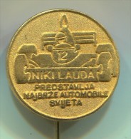 Delcampe - FORMULA 1 - NIKI LAUDA, Car Automobile, Vintage Pin Badge - F1