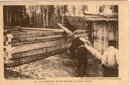 Delcampe - V20 / ETATS UNIS CPA  Missions Des Pères Oblats - Construction Maison Au Fort Smith NEUVE NON VOYAGEE VOIR DOS - Fort Smith