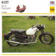 Delcampe - Scott 600cm ´Flying Squirrel´  - 1960   -  Fiche Technique Moto (Grande-Bretagne) - Autres & Non Classés