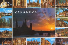 Delcampe - Spain - Postcard Written - Zaragoza - Collage Of Images - 2/scans - Zaragoza
