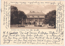 Delcampe - ZERNIKOW Bei Gransee Mark Gutshaus Autograf Freifrau Von Arnim Landpost 31.7.1939 Gelaufen Landpost Nebenstempel - Gransee