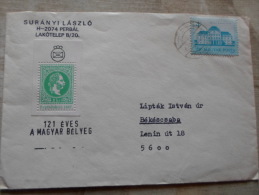 Hungary  -Cover - Surányi László - Perbál - 121 éves A Magyar Bélyeg  -backside  HAFNIA 87 Danmark  D129964 - Briefe U. Dokumente