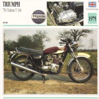 Delcampe - Triumph 750cm Trident T160  -  1975  -  Fiche Technique Moto (Grande-Bretagne) - Autres & Non Classés
