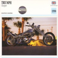 Delcampe - Triumph 650cm 'Chopper' Prototype  -  1990  -  Fiche Technique Moto (Grande-Bretagne) - Autres & Non Classés