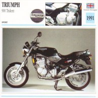 Delcampe - Triumph 900cm Trident  -  1991  -  Fiche Technique Moto (Grande-Bretagne) - Autres & Non Classés