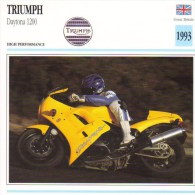 Delcampe - Triumph 1200cm Daytona  -  1993  -  Fiche Technique Moto (Grande-Bretagne) - Autres & Non Classés