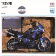 Delcampe - Triumph 900cm Tiger  -  1993  -  Fiche Technique Moto (Grande-Bretagne) - Autres & Non Classés