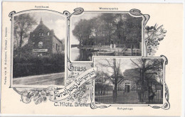 Delcampe - Gruss Aus Dem Forsthaus Bürgerpark Inh C Klotz BREMEN Jugendstil 15.6.1917 Feldpost - Bremen