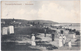 TIMMENDORFER STRAND Strandpartie Fahrbare Badekabine Leben Hineinprojiziert 5.8.1913 Datiert - Timmendorfer Strand