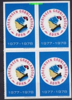 Greenland Foreningen Grondlanske Born 1977-1978 Seal Bl Of 4   Unused (21021) - Otros & Sin Clasificación