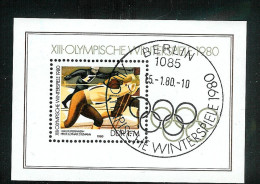 DDR 1980: Mi.-Nr. 2482 Block 57: Olyp.Winterspiele   Ersttags-Stempel - 1981-1990
