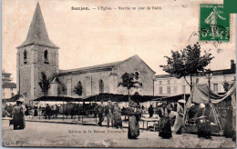 Delcampe - 17 SAUJON - L'église - Marché Un Jour De Foire - Saujon