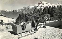 Delcampe - Réf : D-15-718  :   COMBLOUX  TRAINEAU (plis) - Combloux