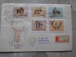 Delcampe - Hungary-  FDC - Registered Cover - Mabeosz -  1964 Vadász  -Hunter Chasseur - Jäger - Wild Animals    - D130010 - FDC