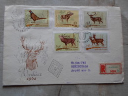 Delcampe - Hungary-  FDC - Registered Cover - Mabeosz -  1964 Vadász  -Hunter Chasseur - Jäger - Wild Animals    - D130011 - FDC