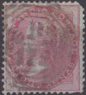 East India Queen Victoria, 1865 Eight Anna Watermarked, Used In Singapore, B 172 Postmark, Die I, Inde Indien - 1854 Compañia Británica De Las Indias