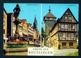 GERMANY  -  Reutlingen  Dual View  Used Postcard As Scans - Reutlingen