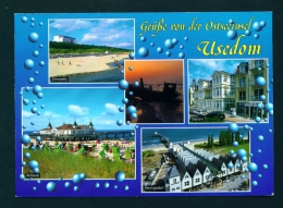 Delcampe - GERMANY  -  Usedom  Multi View  Used Postcard As Scans - Usedom