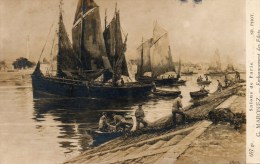 Delcampe - - Salons De Paris - G. MARONIEZ. - Embarquement Des Filets - - Fischerei