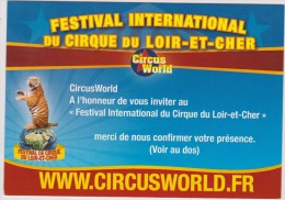 Delcampe - Loir Et  Cher :   SALBRIS :   Festival Du  Cirque    Carte  Invitation - Salbris