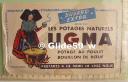 Buvard Les Potages Naturels UGMA - Potage Au Poulet - Bouillon De Boeuf - Préparés à La Mode De Chez Nous - Sopas & Salsas