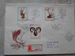 Delcampe - Hungary-  FDC - Registered Cover - Mabeosz - 1966 -Trófeák -Trophies - Hunting  Jagd Chasse   D130036 - FDC