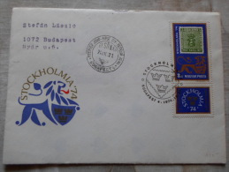 Delcampe - Hungary-  FDC - Registered Cover - Mabeosz - 1974  Stockholmia '74     D130037 - FDC