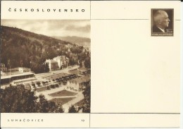 CHECOSLOVAQUIA ENTERO POSTAL ARQUITECTURA LUHACOVICE - Cartes Postales