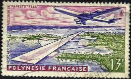 POLYNESIE FRANCAISE AIRPLANE 1ST FLIGHT PAPEETE-FAAA 13 FRANCS STAMP ISSUED1960's(?) SG35 USEDLH READ DESCRIPTION !! - Oblitérés