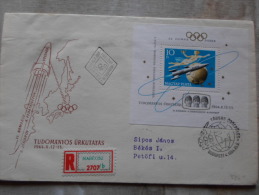 Delcampe - Hungary- FDC - Registered Cover   -MABEOSZ  - Space Exploring  - Olympia Olimpic Games      D130069 - FDC