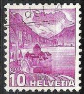 Schweiz Suisse 1936: ERSTE Rollenmarke MIT NUMMER "Chillon" Zu 203AyRM.01 Mi 299IIyR Mit Werbe-o (Zu CHF 11.00) - Rollen