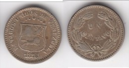 **** VENEZUELA - 1 CENTAVO 1876 - UN CENTAVO 1876 **** EN ACHAT IMMEDIAT !!! - Venezuela