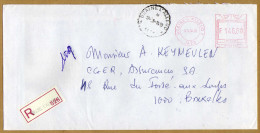 Enveloppe Cover Brief Aangetekend Registered Recommandé Braine-l'Alleud - Cartas & Documentos