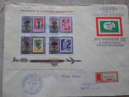 Delcampe - Hungary- FDC - -MABEOSZ   Registered Cover - Nemzetközi Bélyegkiállítás 1971   Budapest    D130080 - FDC